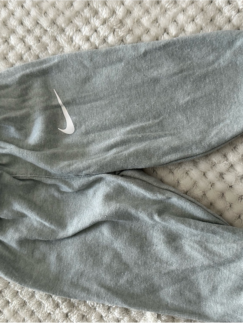 Nike Kids Light Gray Sweatpants with White Swoosh